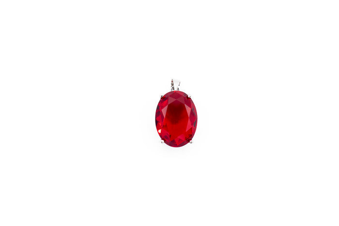 Collana ciondolo in pietra oval in argento 925