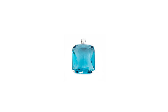 Collana ciondolo rettangolare colour in argento 925