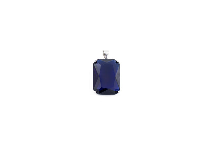 Collana ciondolo rettangolare colour in argento 925