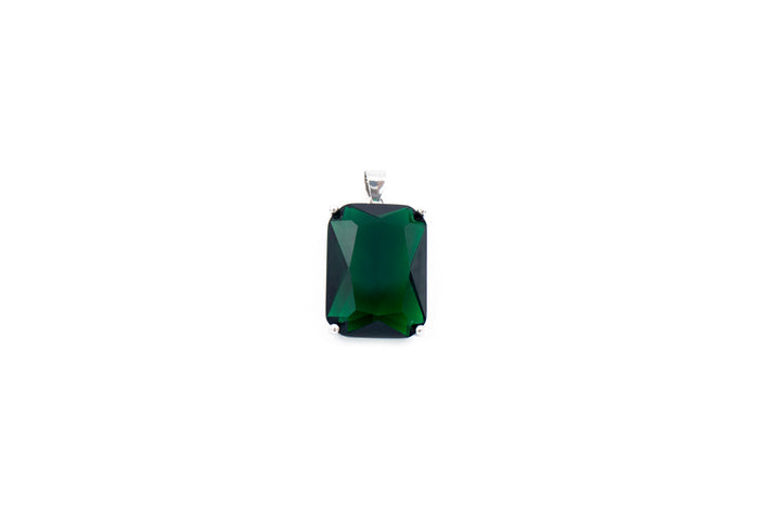 Collana ciondolo rettangolare colour in argento 925