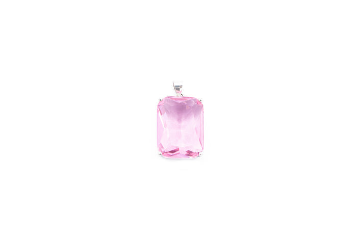 Collana ciondolo rettangolare colour in argento 925