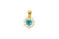 Collana con cuore cristal colour in argento 925