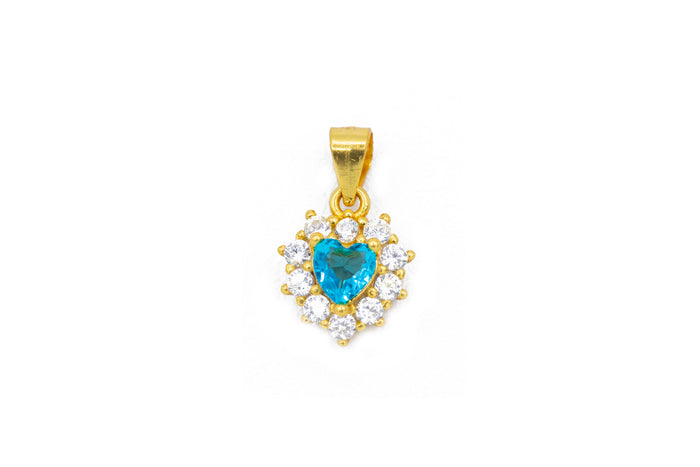 Collana con cuore cristal colour in argento 925