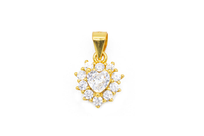 Collana con cuore cristal colour in argento 925
