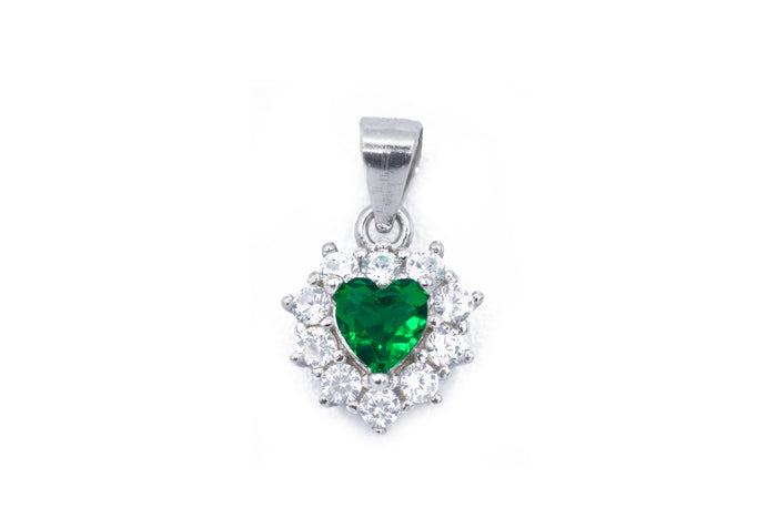 Collana con cuore cristal colour in argento 925