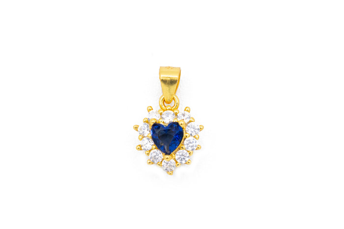 Collana con cuore cristal colour in argento 925