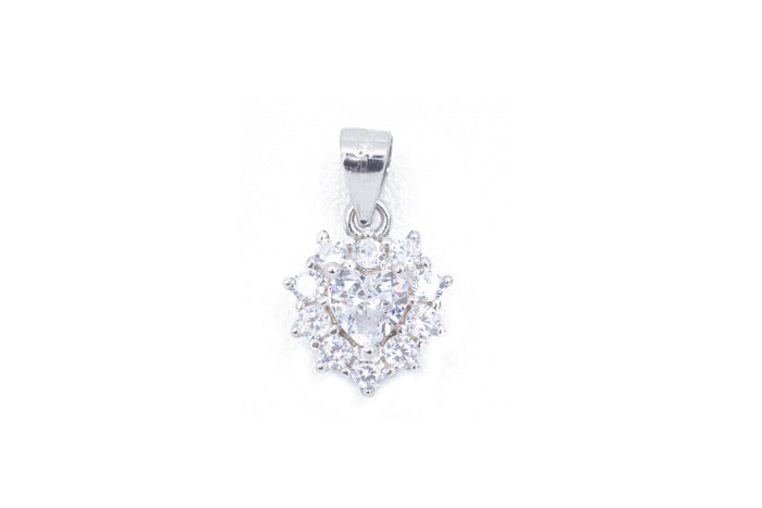 Collana con cuore cristal colour in argento 925