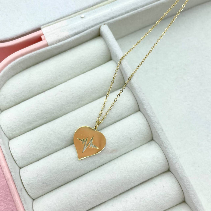 Collana con cuore ecg