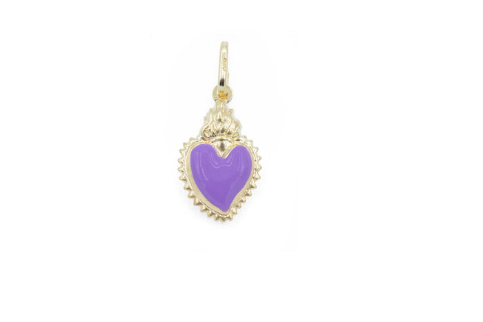 Collana con cuore sacro colour in argento 925 - Iride Shop - Accessori da Donna