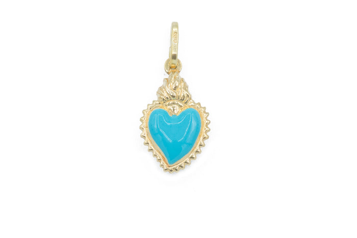 Collana con cuore sacro colour in argento 925 - Iride Shop - Accessori da Donna