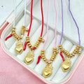 Collana con cuore sacro e laccio colour