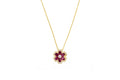 Collana con fiore colour bril in argento 925