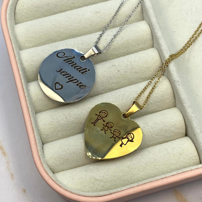 Collana con medaglietta personalizzabile - Iride shop - accessori donna