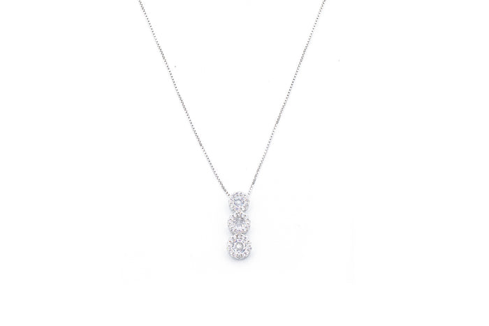 Collana con pendent diamond luxury in argento 925 - Iride Shop - Accessori da Donna
