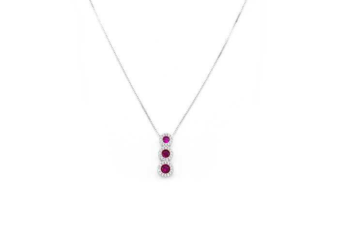 Collana con pendent diamond luxury in argento 925 - Iride Shop - Accessori da Donna