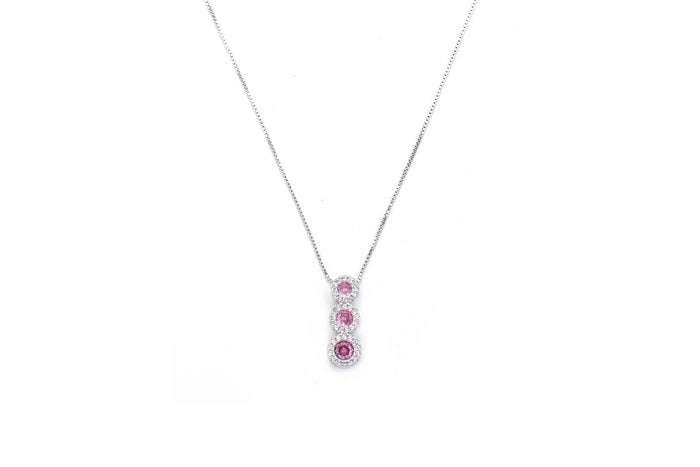 Collana con pendent diamond luxury in argento 925 - Iride Shop - Accessori da Donna