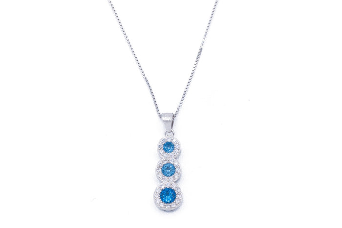 Collana con pendent diamond luxury in argento 925 - Iride Shop - Accessori da Donna