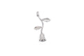 Collana con rosa stilyzed e strass in argento 925