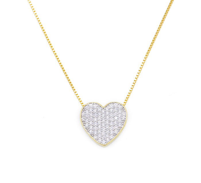 Collana cuore brill in argento 925 - Iride Shop - Accessori da Donna