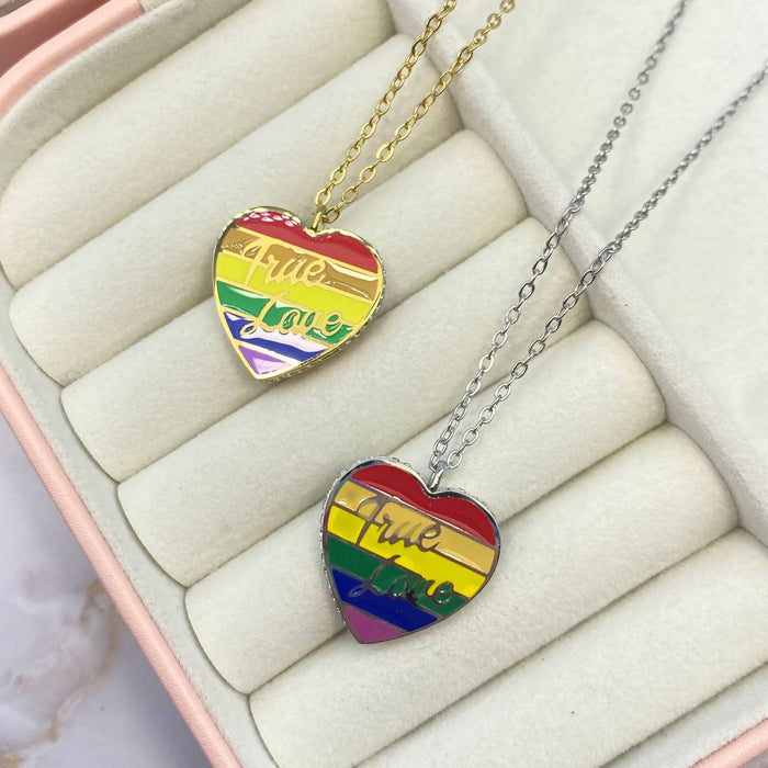 Collana cuore rainbow True Love - Iride Shop - Accessori da Donna