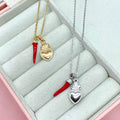 Collana cuore sacro e cornetto