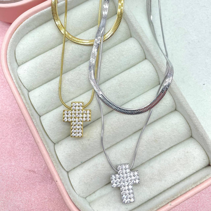 Collana double croce - Iride Shop - Accessori da Donna