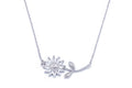 Collana flower brill in argento 925 - Iride Shop - Accessori da Donna