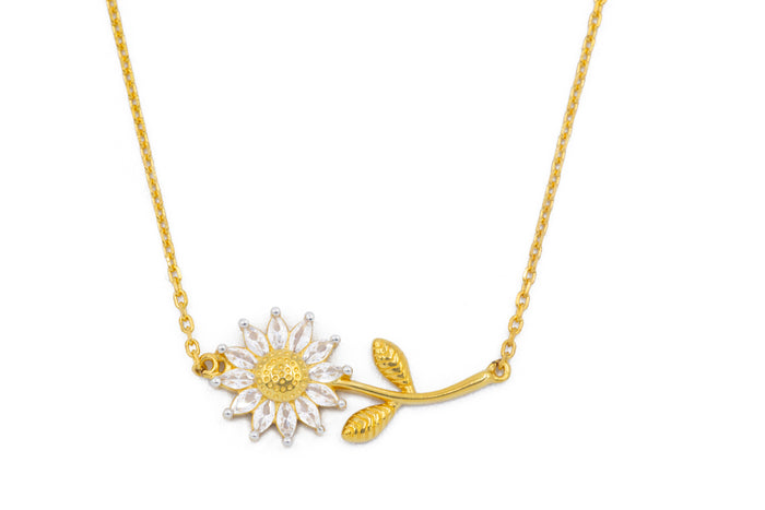 Collana flower brill in argento 925 - Iride Shop - Accessori da Donna