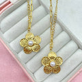 Collana gold fiore e perle - Iride Shop - Accessori da Donna