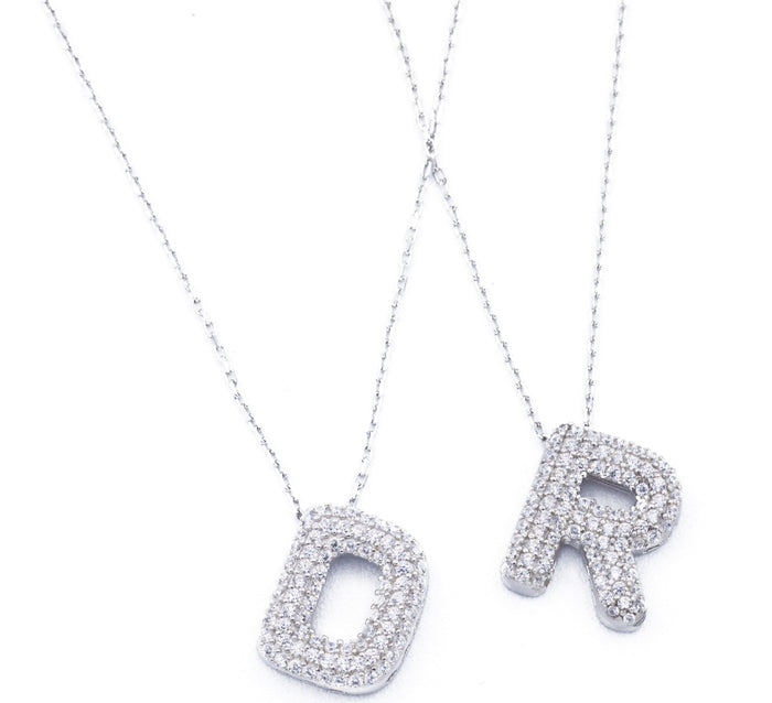 Collana iniziale brill in argento 925 - Iride Shop - Accessori da Donna
