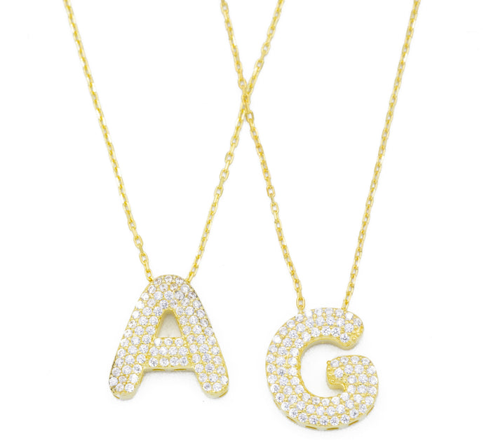Collana iniziale brill in argento 925 - Iride Shop - Accessori da Donna