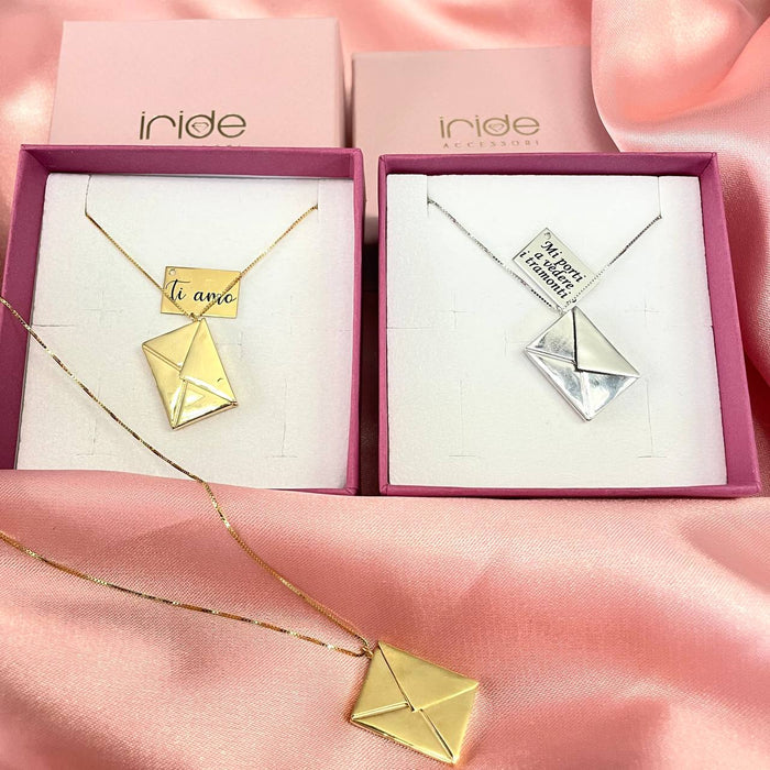 Collana letterina "TI DEDICO" personalizzata by irideshop in argento 925 - Iride Shop - Accessori da Donna