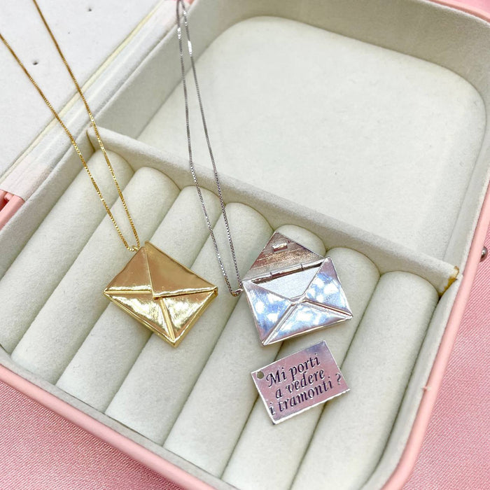 Collana letterina "TI DEDICO" personalizzata by irideshop in argento 925 - Iride Shop - Accessori da Donna