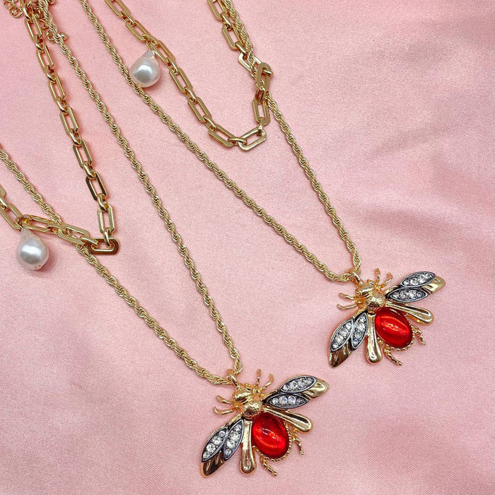 Collana triple catenc mosca guc