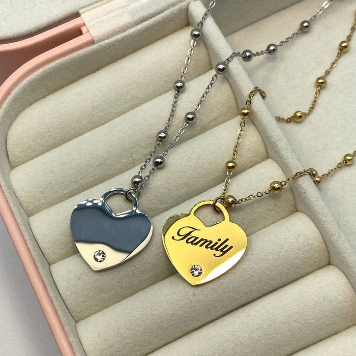 Collanina cuore bril personalizzabile - Iride Shop - Accessori da Donna