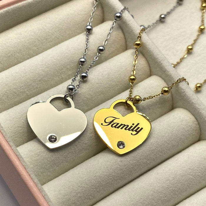 Collanina cuore bril personalizzabile - Iride Shop - Accessori da Donna