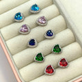 Cuori con strass a lobo in argento 925 - Iride Shop - Accessori da Donna