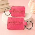 Custom Engraved “Morally Gray” Bookish Keychain | Romance Book Lounge