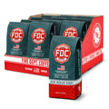 Fire Department Coffee packages in a display box on a white background
