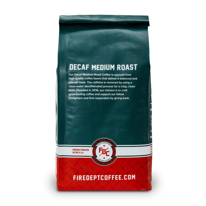 A 5lb bag of fire department coffee's decaf coffee