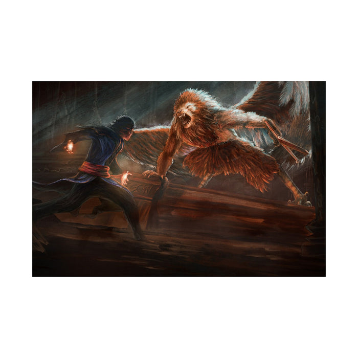 DJ Battles the Harpygriff Art Print