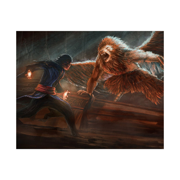 DJ Battles the Harpygriff Art Print