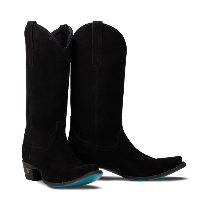 Emma Jane Boot - Soft Black Suede Ladies Boot Western Fashion by Lane