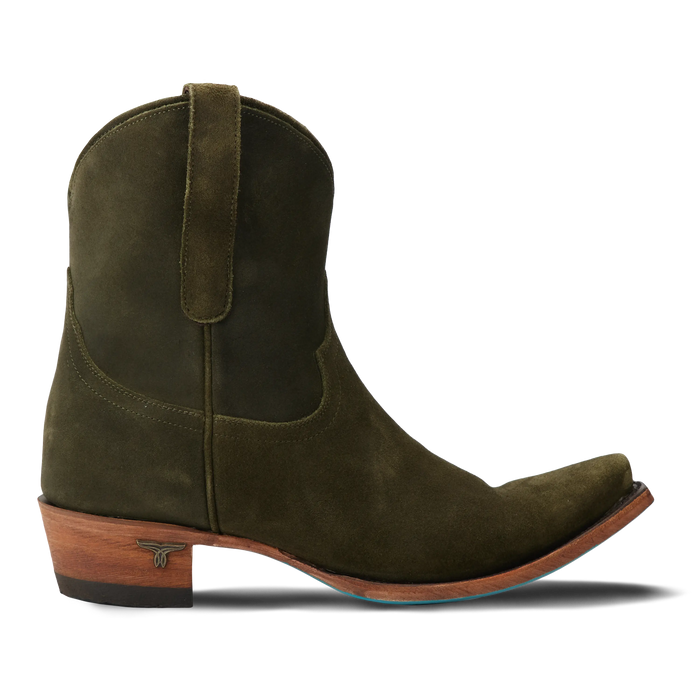 Emma Jane Bootie - Olive Suede Ladies Bootie Western Fashion by Lane