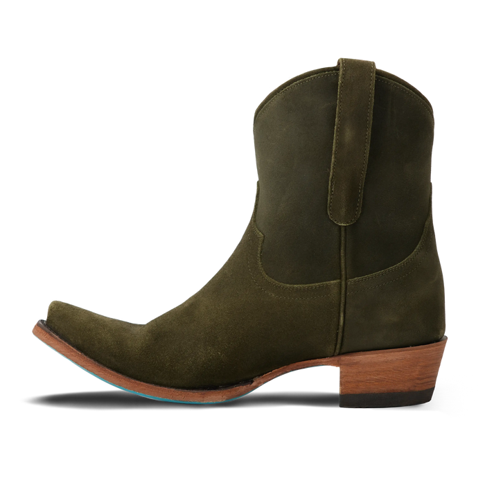 Emma Jane Bootie - Olive Suede Ladies Bootie Western Fashion by Lane