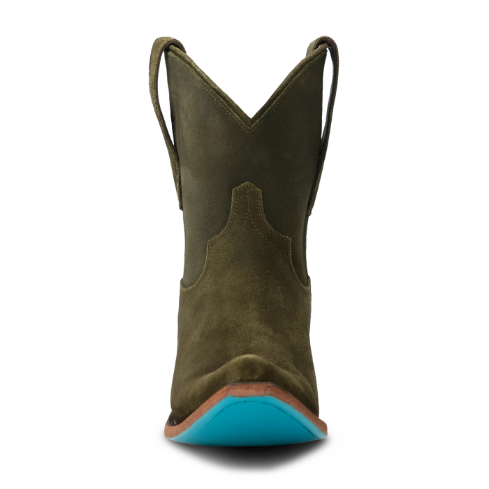 Emma Jane Bootie - Olive Suede Ladies Bootie Western Fashion by Lane