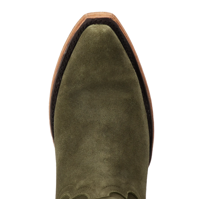 Emma Jane Bootie - Olive Suede Ladies Bootie Western Fashion by Lane