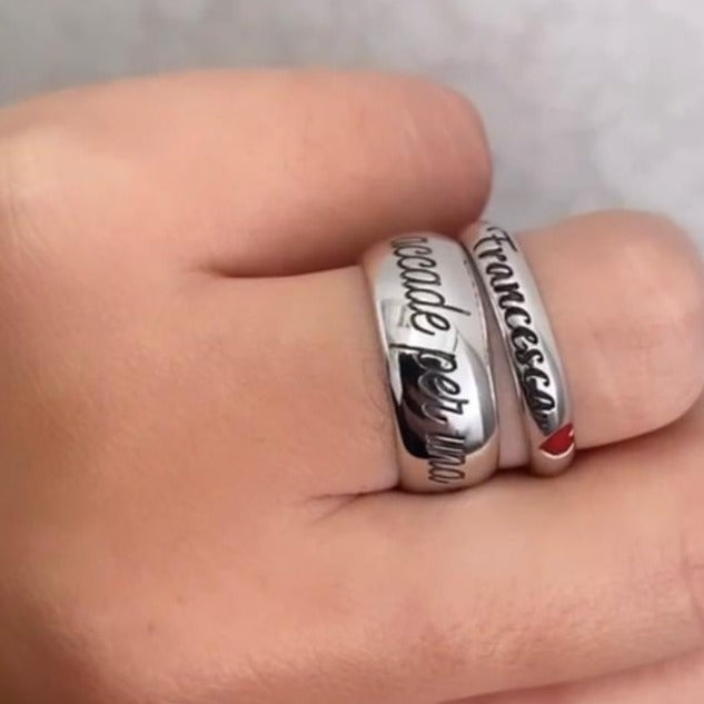 Anelli Fedona o Fedina Regolabili in Argento 925 nei colori oro e argento - Iride Shop Bijoux e Accessori