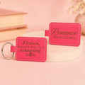 “Fiction, Because Reality Is Exhausting” Custom Engraved Bookish Keychain | Romance Book Lounge