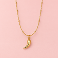 Gold Spicy Reader Chili Pepper Necklace